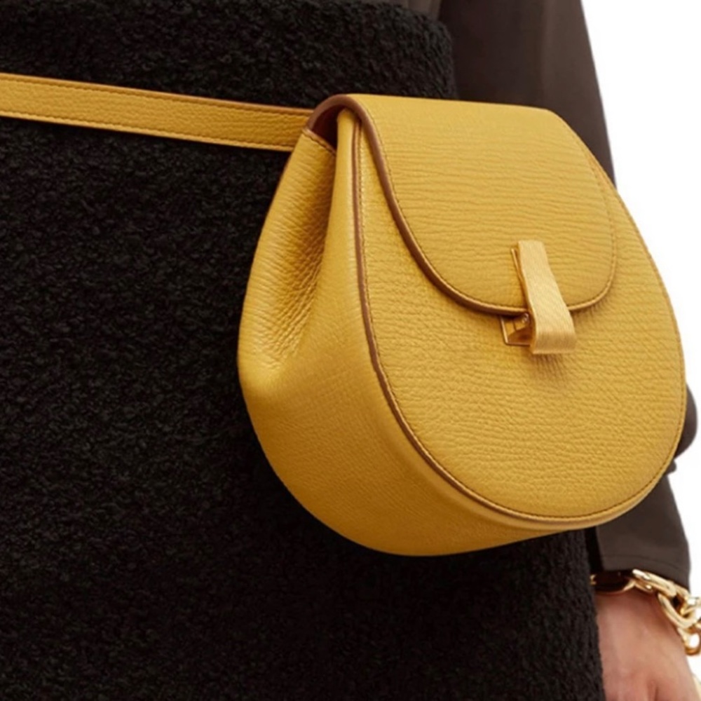 Crossbody or belt bag genuine leather